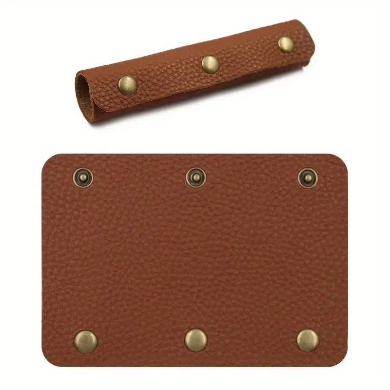 

Кожаная ручка Дорожная сумка Защитный чехол от царапин Портативная Экономичная Сумка для покупок Ручка сумки Рукав для защиты ручки коричневый