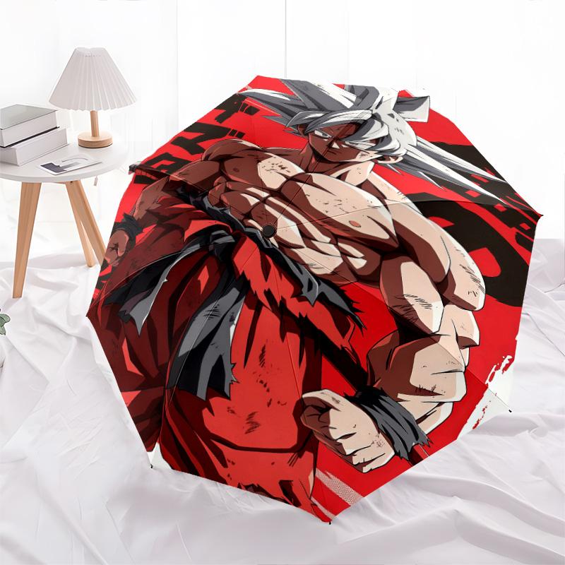 1 PC Automatic Folding Umbrella - Dragon Ball Pattern Portable Foldable Design With 8 Ribs Christmas Birthday Gifts