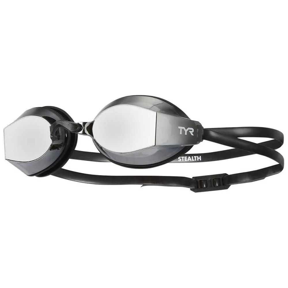 TYR Plastic Swimming Goggles with Mirrored Coating Black Ops 140EV
