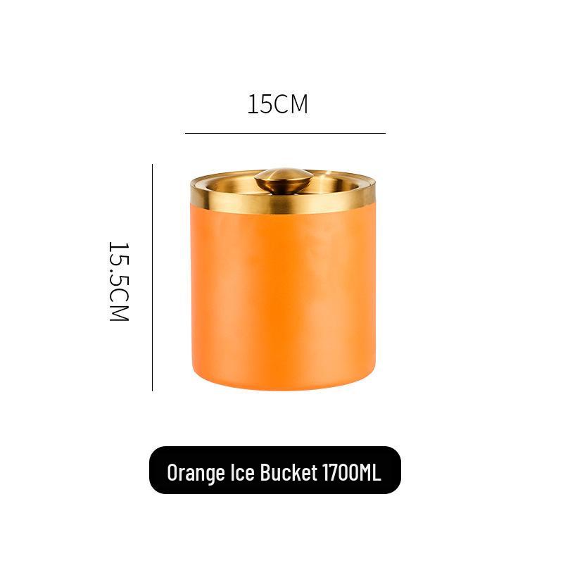 3L Stainless Steel Double-Layer Insulated Ice Bucket & Creative Beer/Wine Barrel Lunch Box