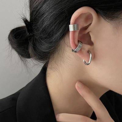 Set di Orecchini Ear Cuff alla Moda Design Coreano 2026 per Donna – Non Richiede Forature