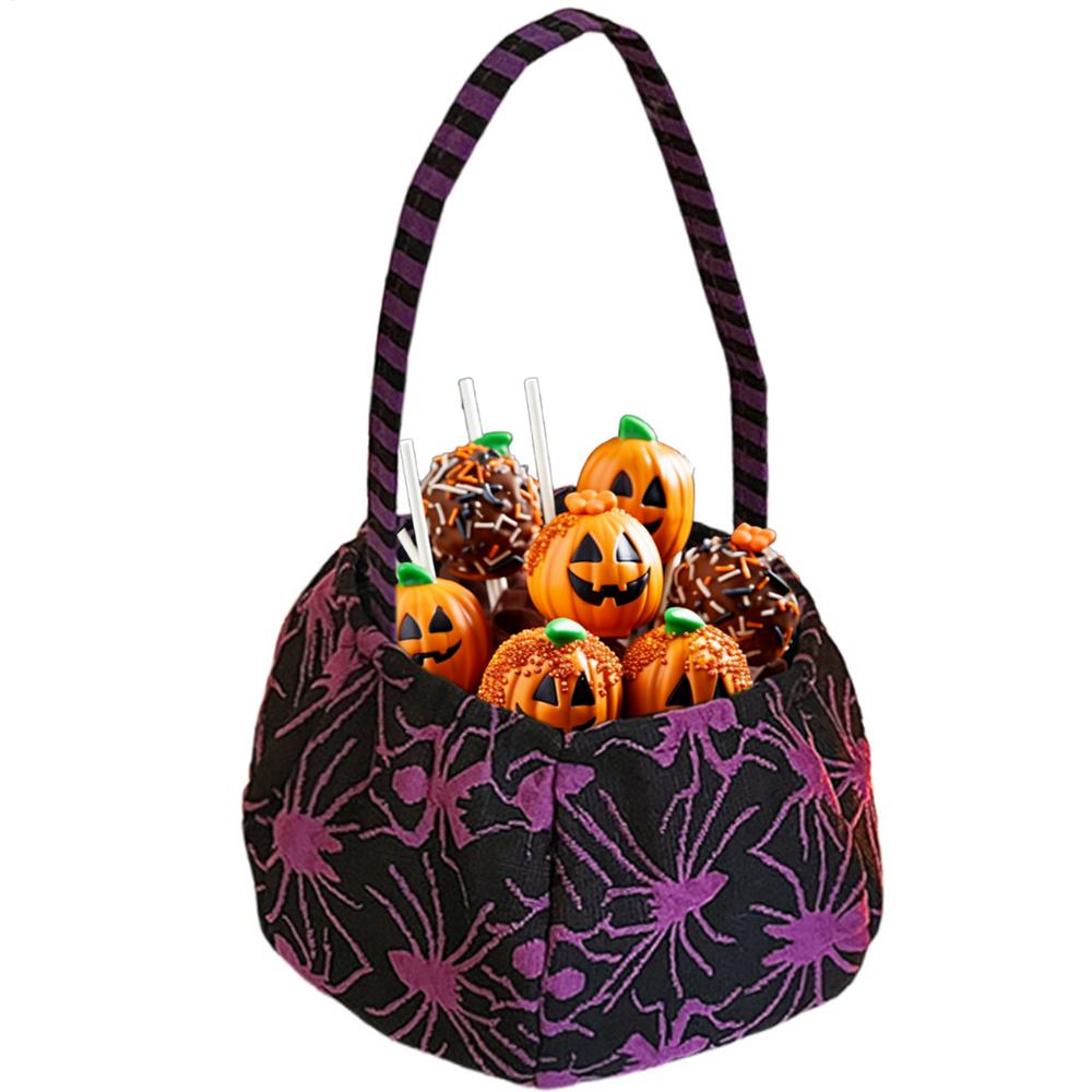 Halloween Bucket Children's Candy Basket Trick-or-Treat Bag Festival Decoration For Night Outdoor Adventures Kids Family Cosplay
