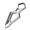 Lightweight 9-in-1 Stainless Steel Keychain Features Protractor Ruler for Easy Outdoor Access