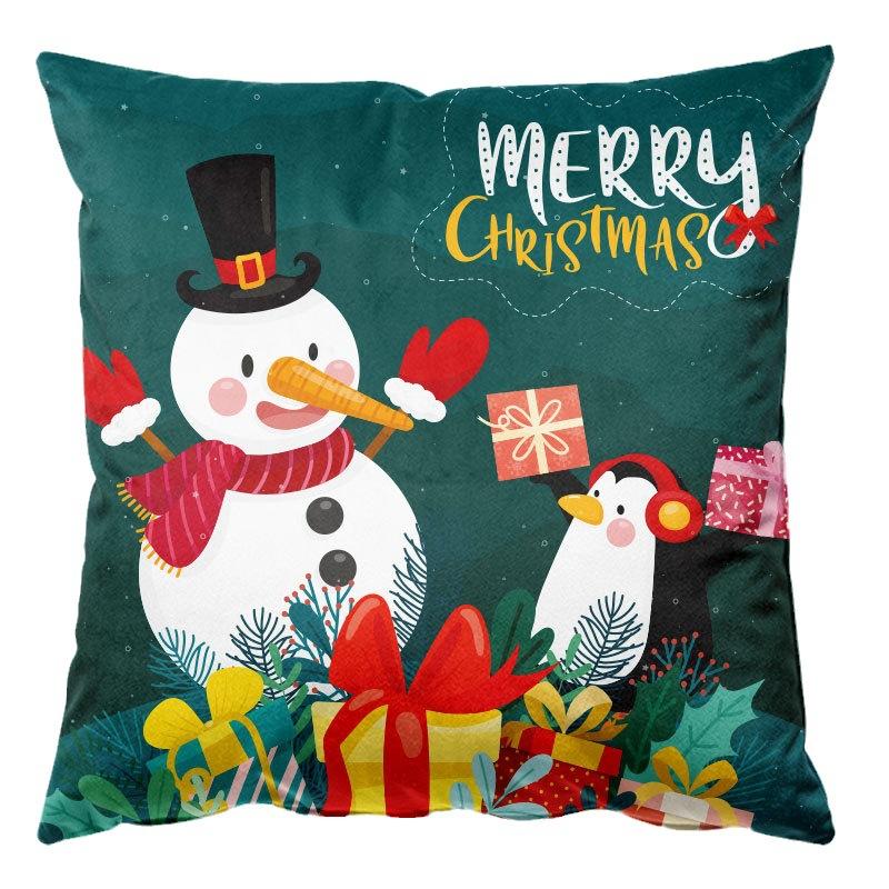 New Christmas Pillow Cover Holiday Home Decoration Cushion Sofa Amazon Santa Claus Pillow Cover