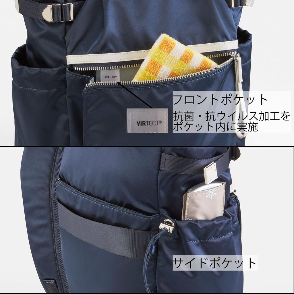 Backpack 13L 540g Lightweight Pockets Easy To Store Black H35 X W24 X D14cm [Kanana Project] PJ-16 No.11903 Women's