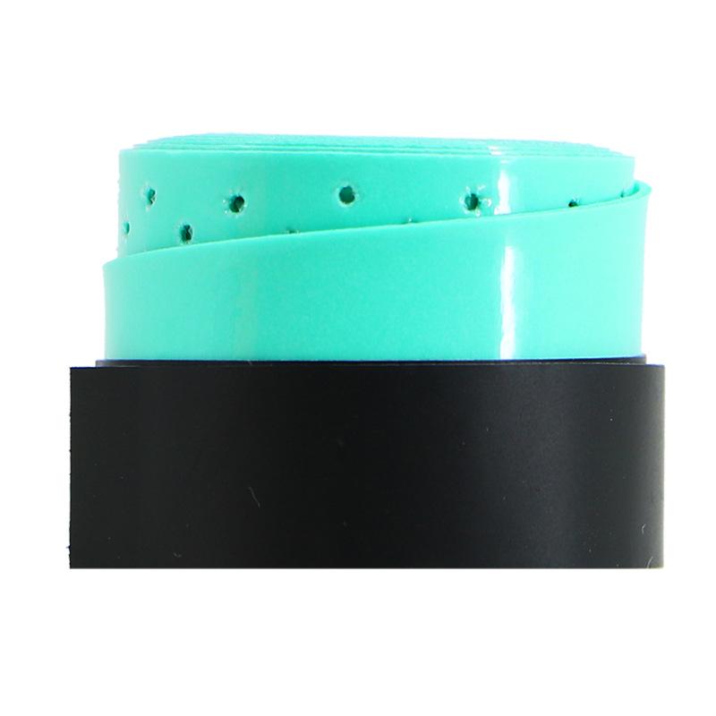 Elastic Perforated PU Leather Overgrip for Badminton, Tennis & Table Tennis Rackets, Fishing Rods with Ribbed Sweatband