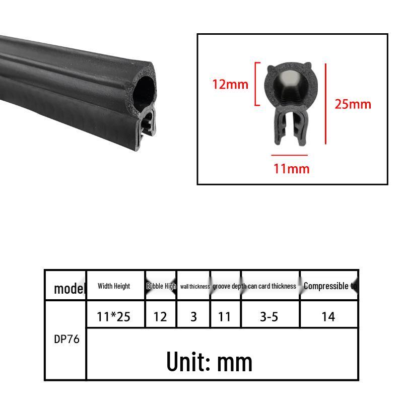 High-Temperature Resistant U-Shaped Rubber Sealing Strip for Dustproofing Electrical Cabinets and Car Doors