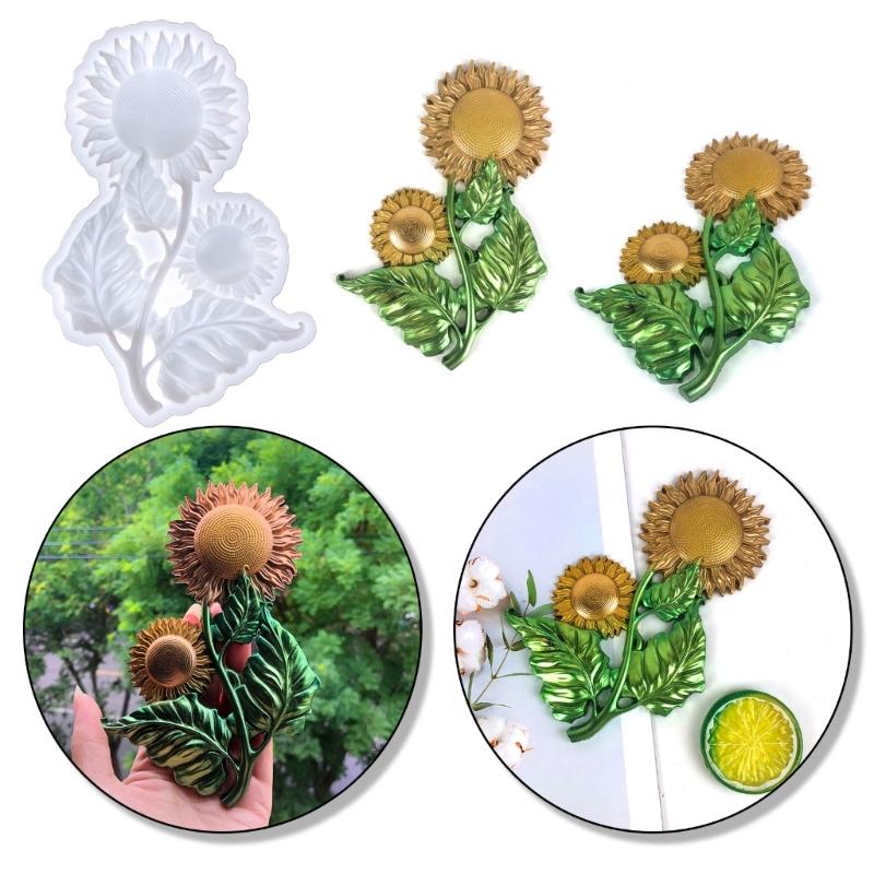 3D Sunflower Ornaments Silicone Mould Crystal Epoxy Resin Mold Wall Hanging DIY Craft Casting Tool Desktop Decoration