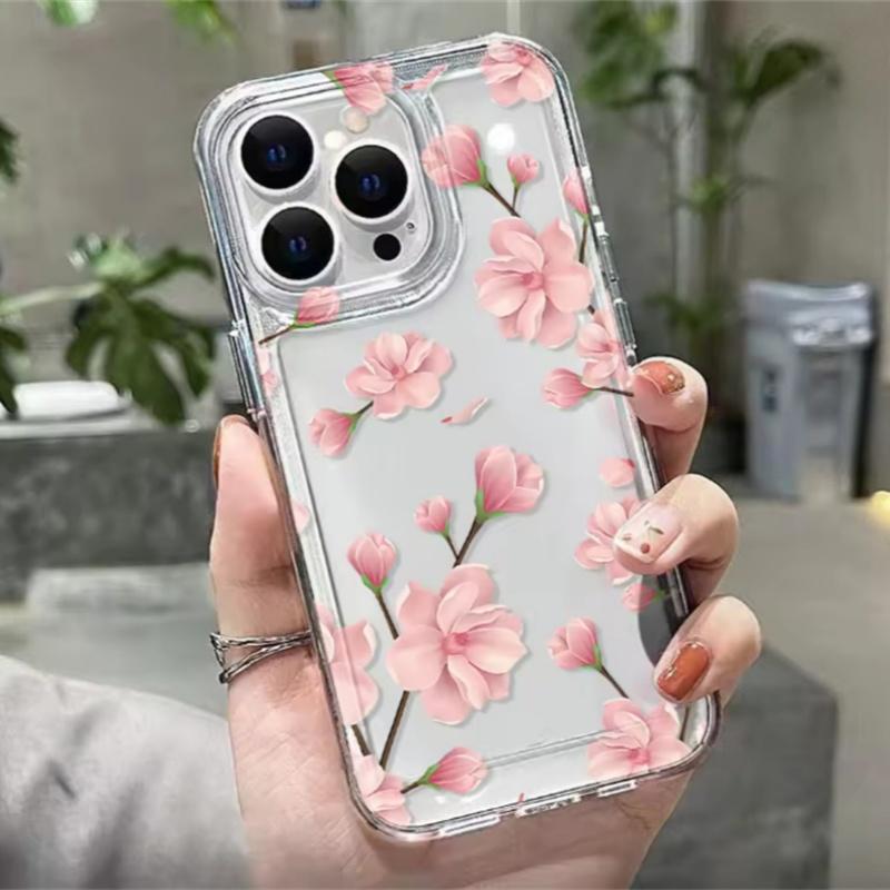Clear Phone Case Flower Casing For Samsung Galaxy Note 20 S23 S21 Ultra S22 S20 FE Plus A14 A34 A35 A52 A05 A05S A53 A04 A04E