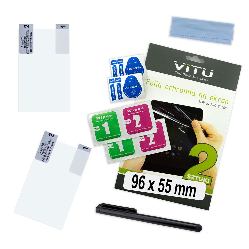 VITU Screen Protector Film, 2-Pack, 96x55mm (9.6x5.5cm)