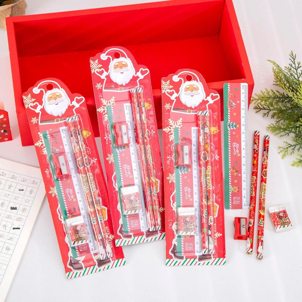 Five-Piece School Stationery Set for Kids: Birthday & Christmas Gift Pencil Set