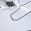 S925 Sterling Silver Round Chopin Chain Necklace for Men - Niche Design, Versatile, Light Luxury Style, Long Sweater Chain for Autumn and Winter.
