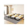 Triple Bunk Bed - MUVOE - Convertible 140x200 and 90x200 - Black - With Drawers - Metal
