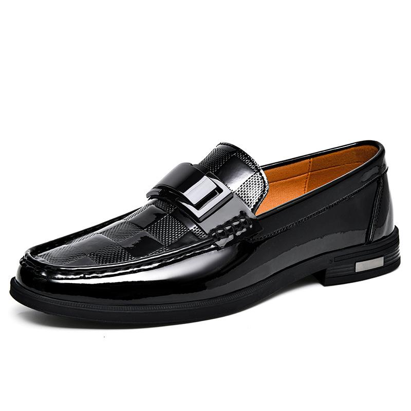 Patent Leather Loafers Men Casual Shoes for Gentleman Loafer Formal Shoes Big Size 47 48