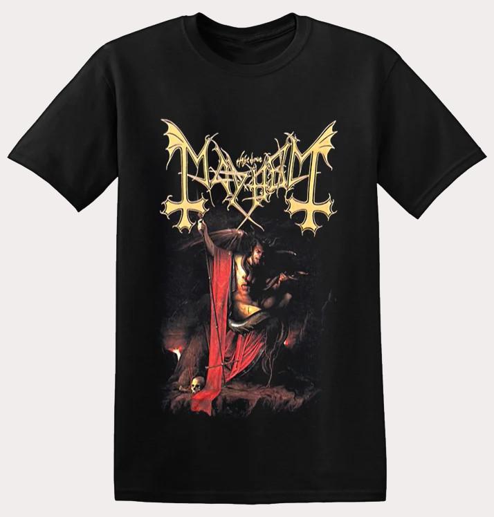Rare Mayhem Band Album T Shirt 5-XL Cotton Black Gift For Fans AG857 S