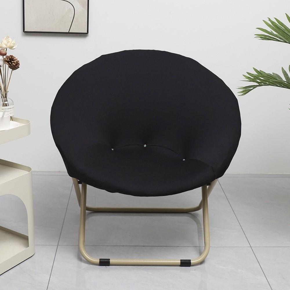PU Saucer Chair Cover Round Elastic Moon Chair Protector Anti-slip Solid Color Lazy Recliner Slipcover Fit Outdoor Chair