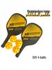 Poplar Wood Pickleball Paddle & Ball Trainer Set for Outdoor Sports Fitness