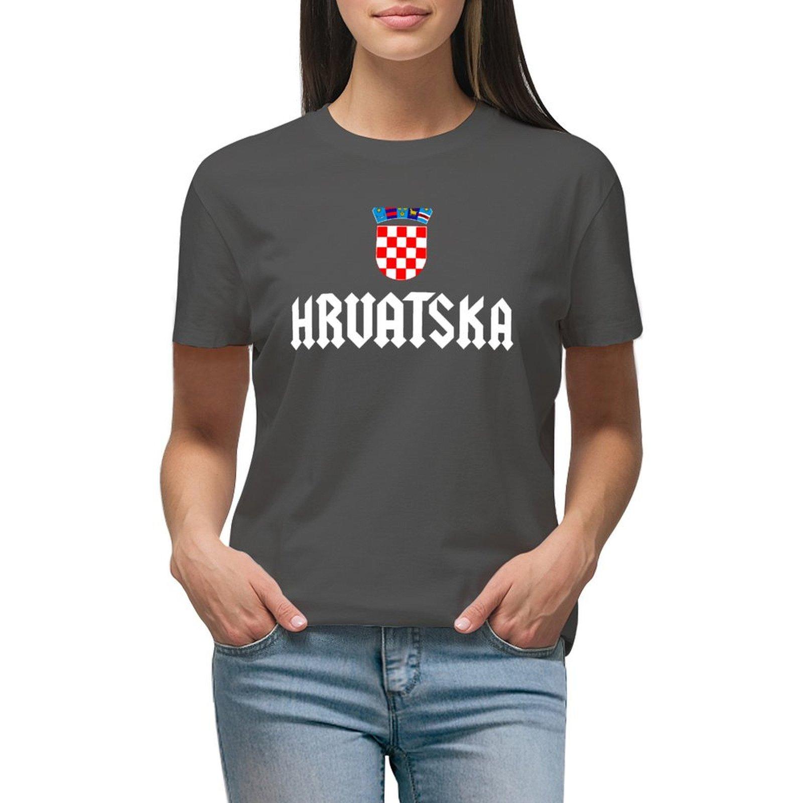 

Hrvatska Croatia T-shirt funny plus size tops cute tops t-shirts for Women pack L