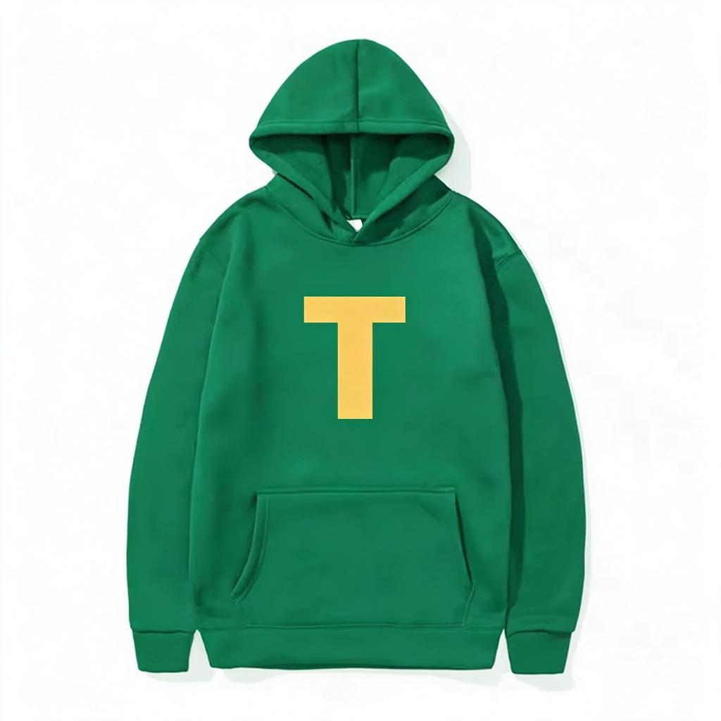 Alvin and The Chipmunks Anime Hoodies Soft Eco Friendly Material A Letters Printing Sweatshirt Casual Streetwear Men and Women
