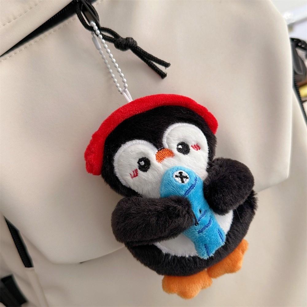 Cute Soft Plush Squeaking Penguin Keychain Cartoon Penguin Doll Stuffed Doll Pendant Penguin Plush Toy Pendant Kid Gifts