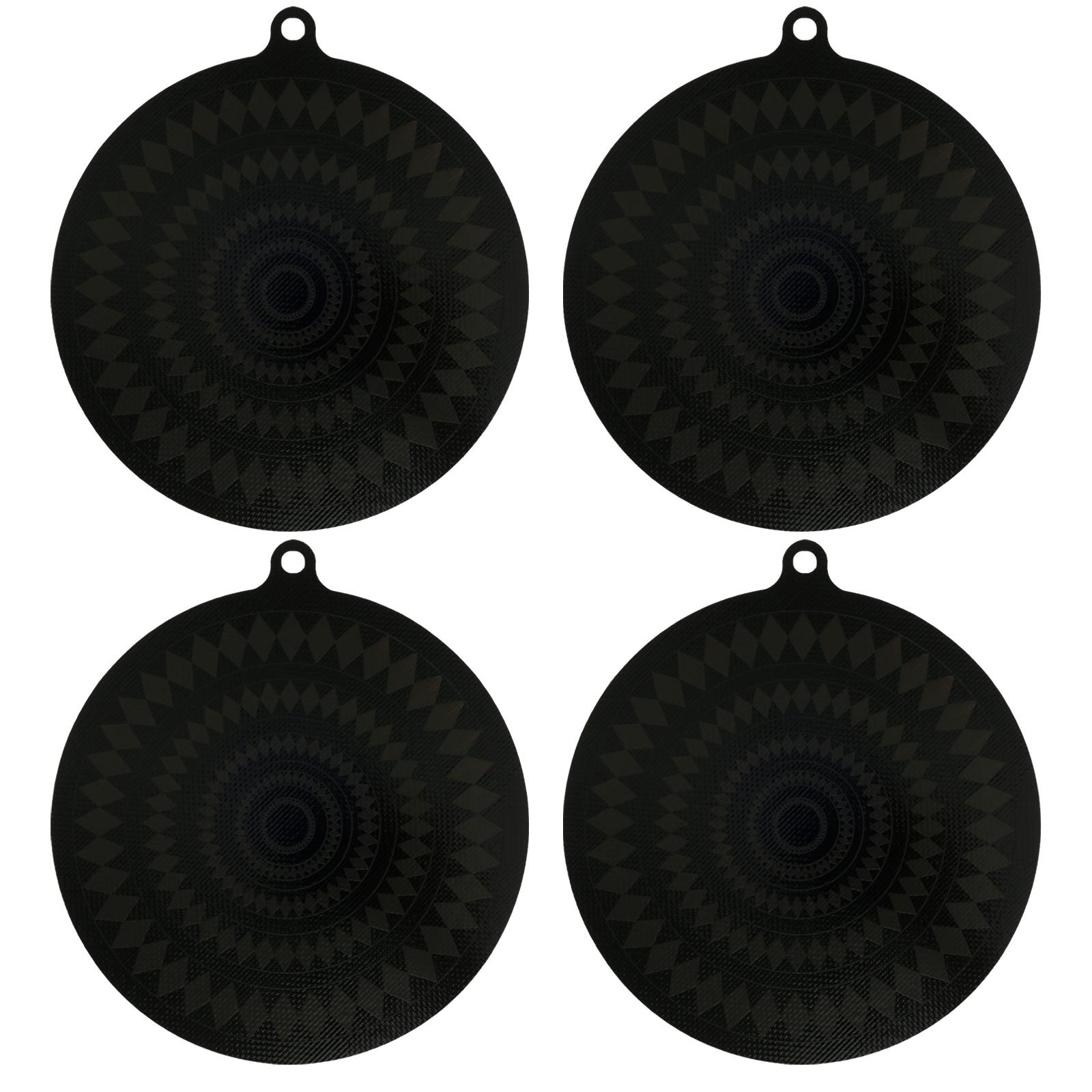

4PCS Induction Cooktop Mat Silicone Thermochromic Induction Cooktop Protective Cover Heat-resistant Cooktop Scratch Protector 26.5x24 cm&Round
