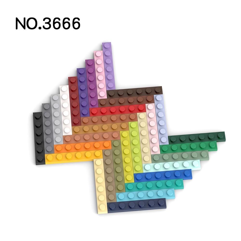 50 шт. Детали MOC 3666 Пластина 1x6 Совместимые Кирпичики DIY Сборка Строительные Блоки Частицы Сборка Игрушка Подарок Ребенок Пазл