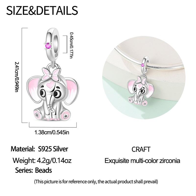 Copper Sacred Auspicious Guardian Elephant Series Pendant Charm Bead Fit Original Bracelet For Woman Diy Jewelry