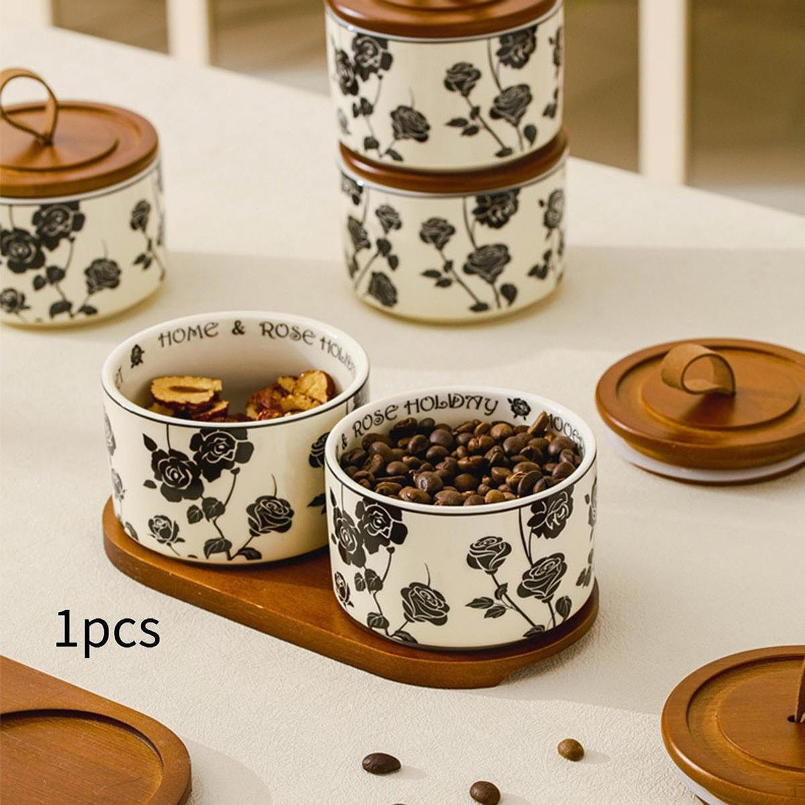 

Керамическая банка для печенья, конфет, контейнер для хранения еды, банка для чая, кофейных зерен, закуска 1 Ceramic Jar