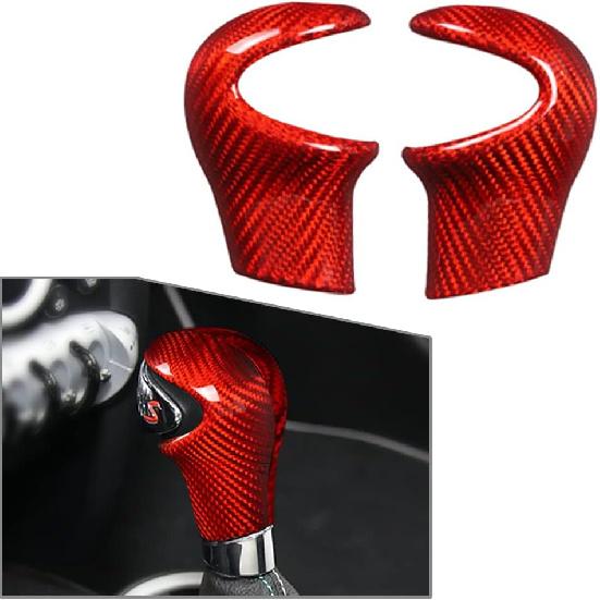 

GZYF Auto Gear Shift Knob Cover Interior Accessories Protective Cover Decoration Carbon Fiber Black for MINI Cooper R55 2007-2014, R56 2006-2013, R57 красный