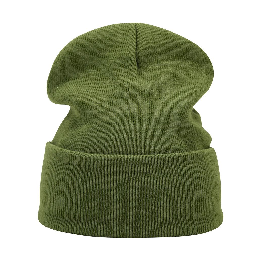 Modische Strickmütze, einfarbig, Herbst und Winter, leichte Platte, gestapelte Mütze, Outdoor-Mode, warme Mütze