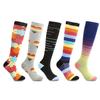 Damen Herren Gestreifte Oberschenkelhohe Strümpfe Über Knie Socken Warme Lange Socken Kompressionsstrumpf