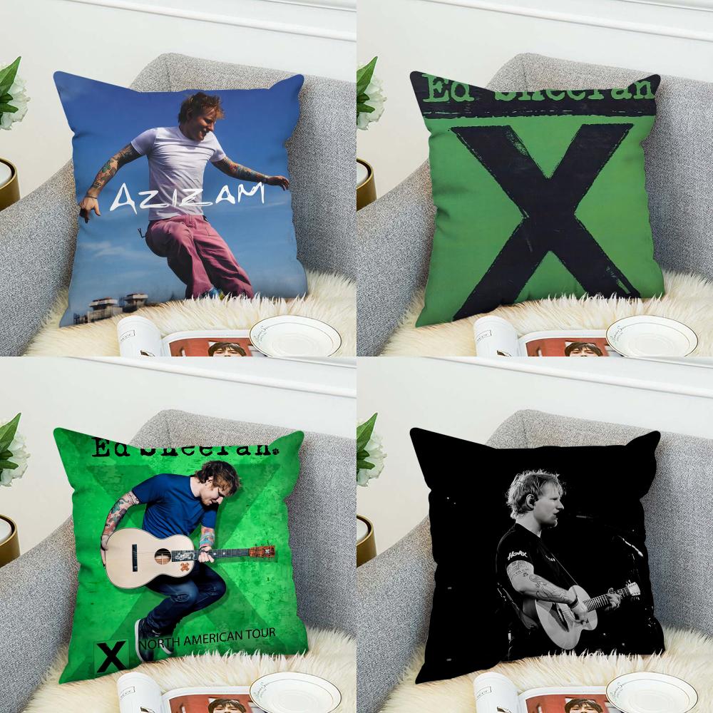 Singer EEd Sheeran Pillow Case For Car Sofa Decorative Home Doublesided Print Plush Square Throw Pillow Cushion Cover