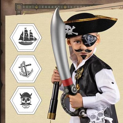 5 ks Nafukovací meč na pirátskou párty Dětská pirátská tématická narozeninová párty Dekorace Dárky Hračka Halloween Kapitán Cosplay Potřeby Rekvizity