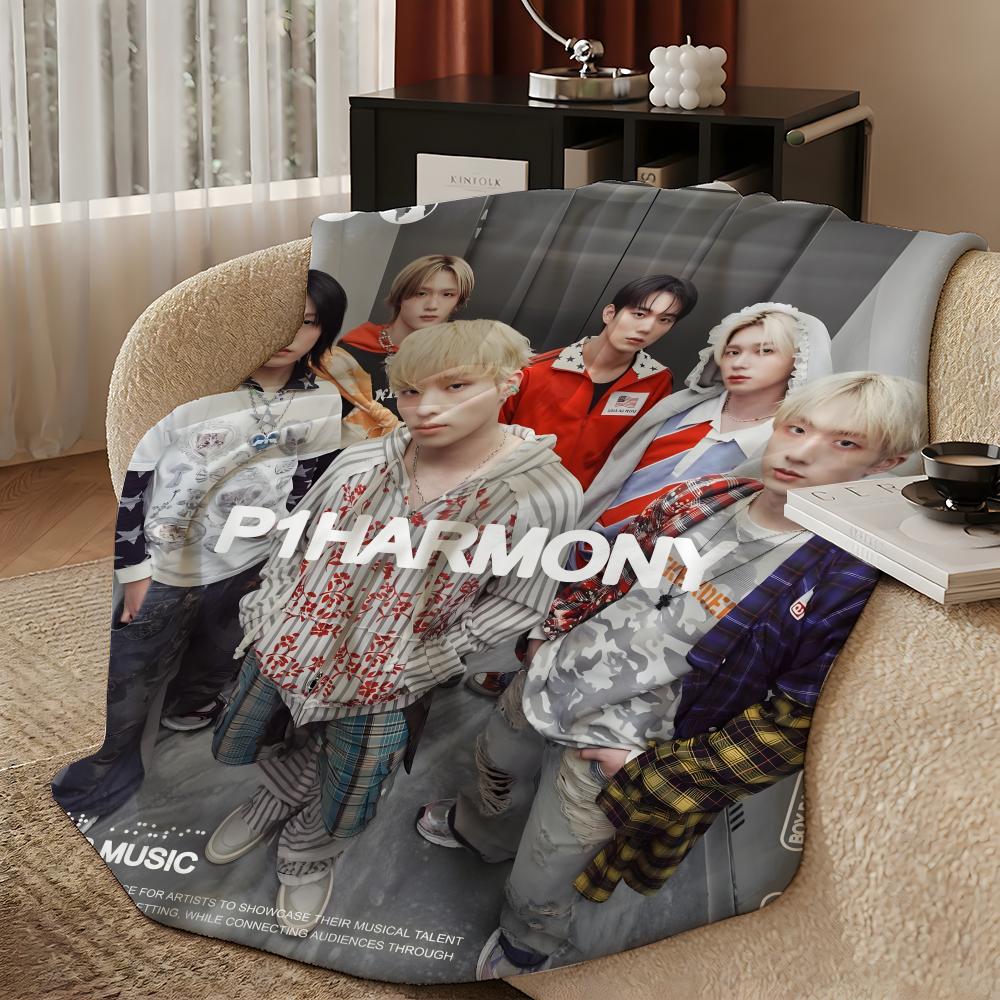 music P-P1 Harmony-Y Throw Warm Soft Flannel Blanket, Multi-use for Sofa Bed Camping Travel Nap