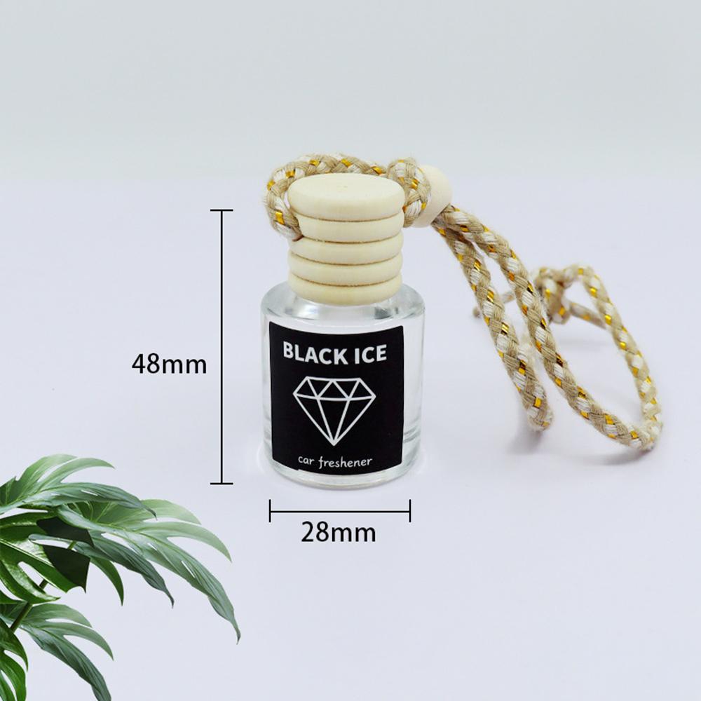 Auto Lufterfrischer Diffusor, 8ml Automobil Lufterfrischer Hängender Lufterfrischer Diffusor, Beleben Sie Ihre Fahrt (Schwarz