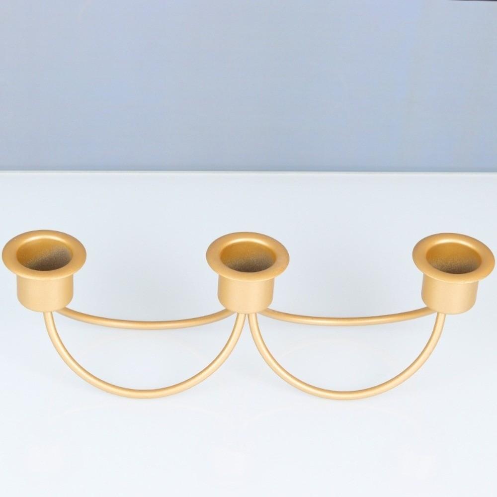 Neuer Vintage Dreiarmiger Kerzenleuchter Minimalistischer Metallkerzenständer Kerzenhalter Partyzubehör
