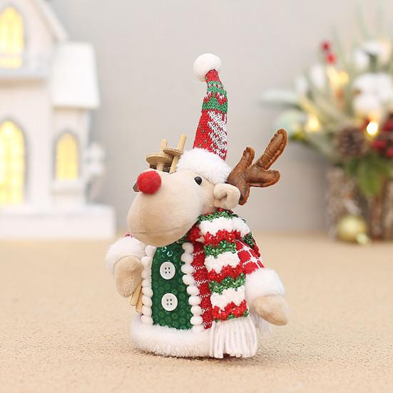 Christmas Decorations Reindeer Snowman Ornament Cartoon Festive Hanging Decor for Home Party Tree Indoor