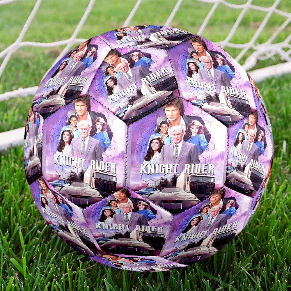 Knight Rider Print Size 5 Soccer Ball, Standard Match Football for Sports Game and Team Practice, Ideal Gift for Soccer Fans