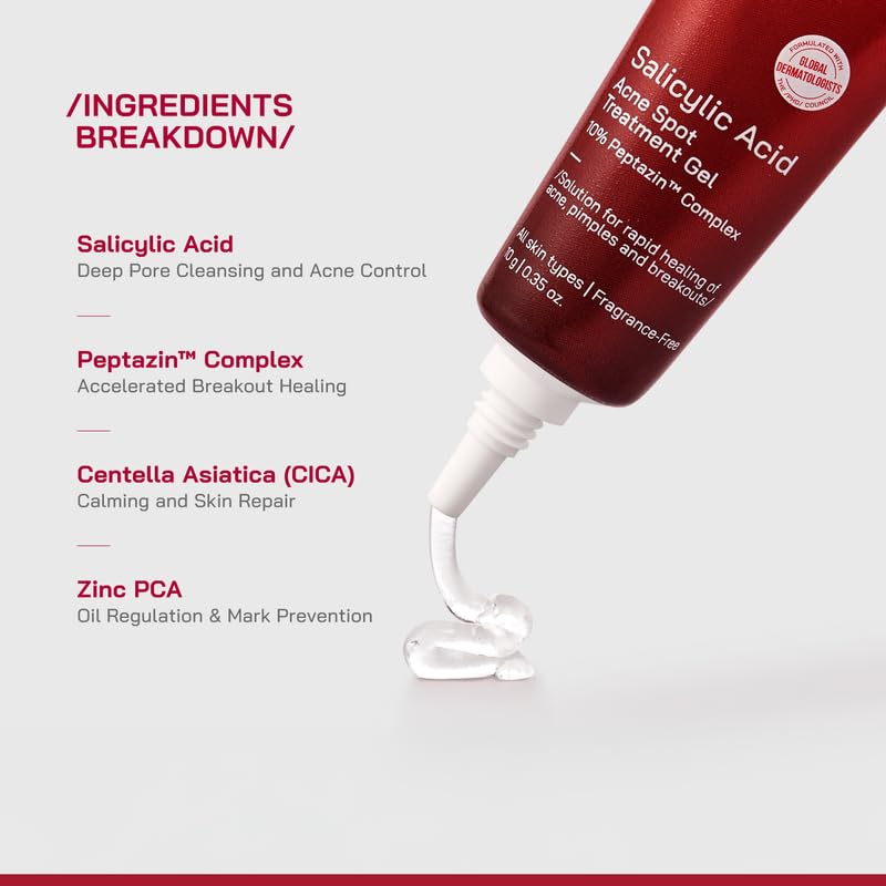 /PHD/ Salicylic Acid Acne Spot Treatment Gel 10g Pack of 3 | Fast-Acting Pimple Remover & Clear Skin Gel