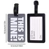 DIESES IST MEINS Erinnerungs-Slogan Cartoon-Buchstaben Gepäckanhänger PVC Boarding-Identifikationsanhänger für Reisen Flugzeug Check-in-Anhänger