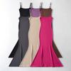 Flat Top Suspender Fish Tail Dress For Women 2025 New Women'S Clothing, Solid Color Fish Tail Tight Fitting Hip Hugging Skirt