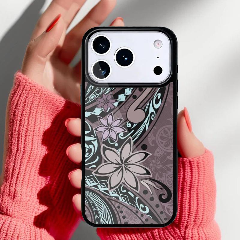 Maori Polynesian Samoan Tribal Soft Phone Case for iPhone 17 16 15 14 13 Pro Max Back Cover for 12 11 Pro Coque