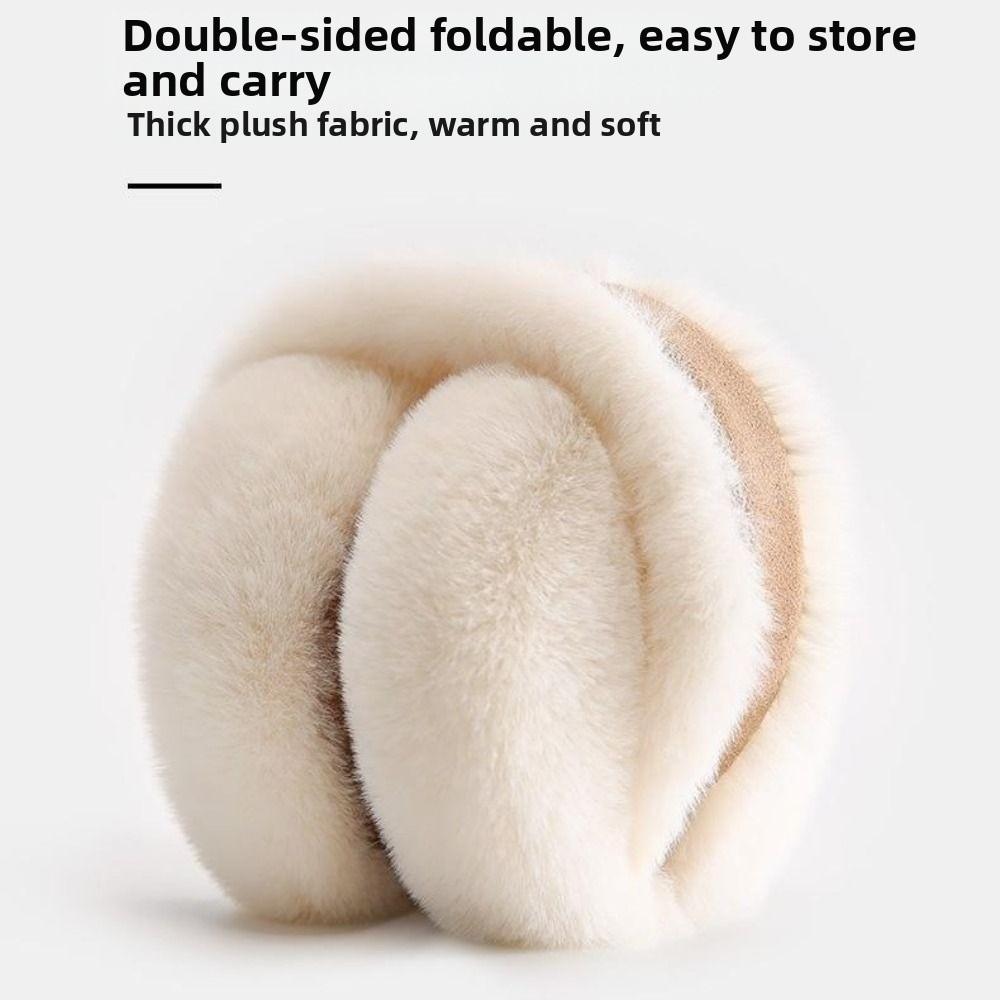 Warm Foldable Earflaps Soft Suede Faux Fur Ear-Muffs Fashion Plush Earmuffs Outdoor