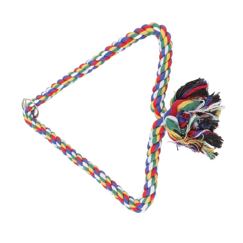 Vogelschaukel Spielzeug Dreieckig Bunt Kletterspiel Seil s Sitzstange für Nymphensittiche Wellensittiche