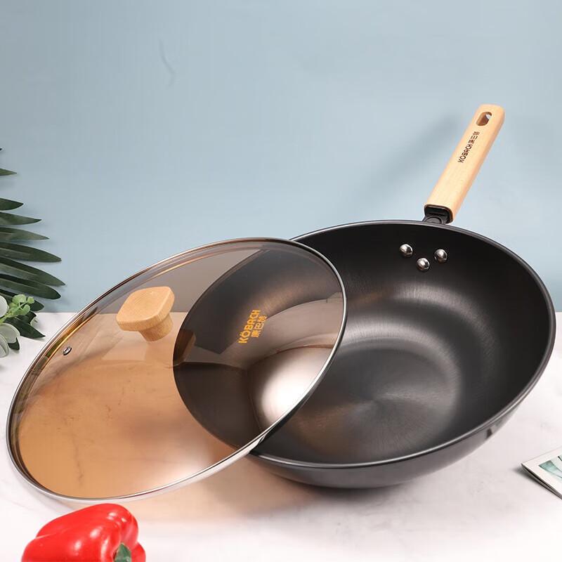 Kangbachen 32cm Enamel Cast Iron Wok