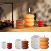 Silicone Mold for Candle Making 3D Round Resin Crafting Moulds Silicone Texture Suitable for Aesthetic Room Decors