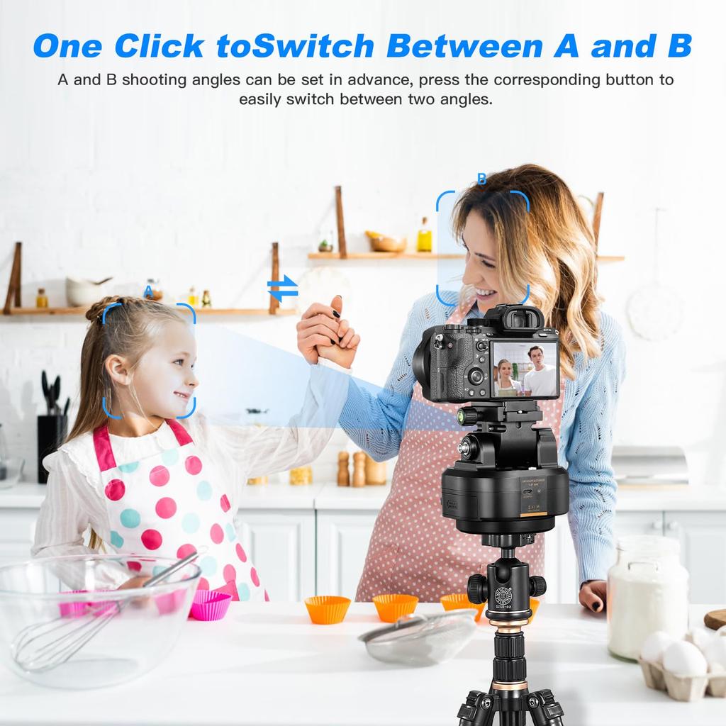 SOONPHO M6 Motorized Tripod Head with AI Auto 2kg Load Easy Long Battery Smartphone Camera Japanese Live Video Recording Tracking, 360° Rotation,