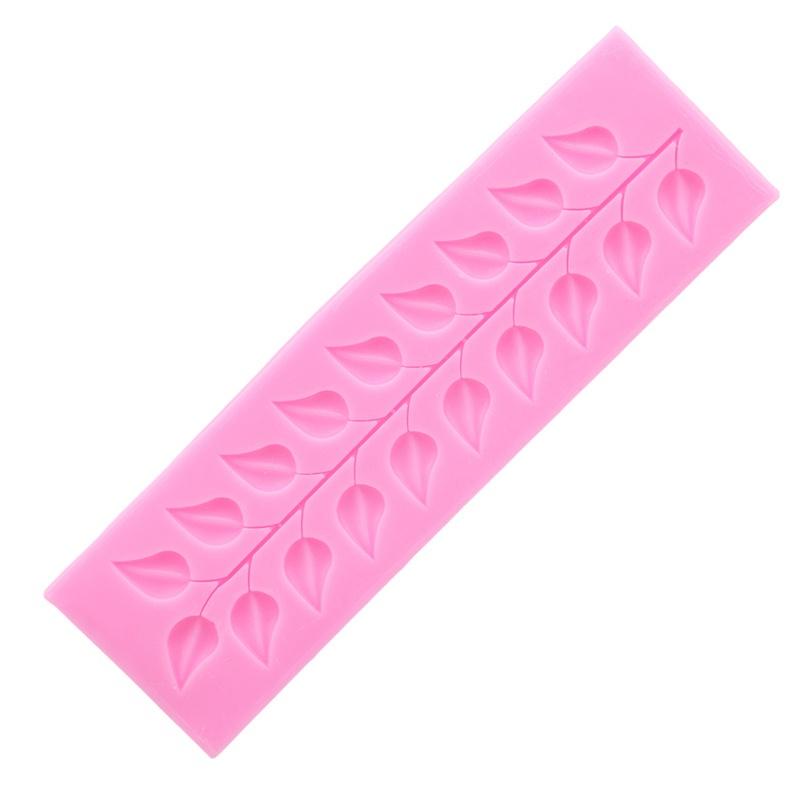 Buy Lace Leaf Silicone Mold Fondant Chocolate Cake Decorating Mold