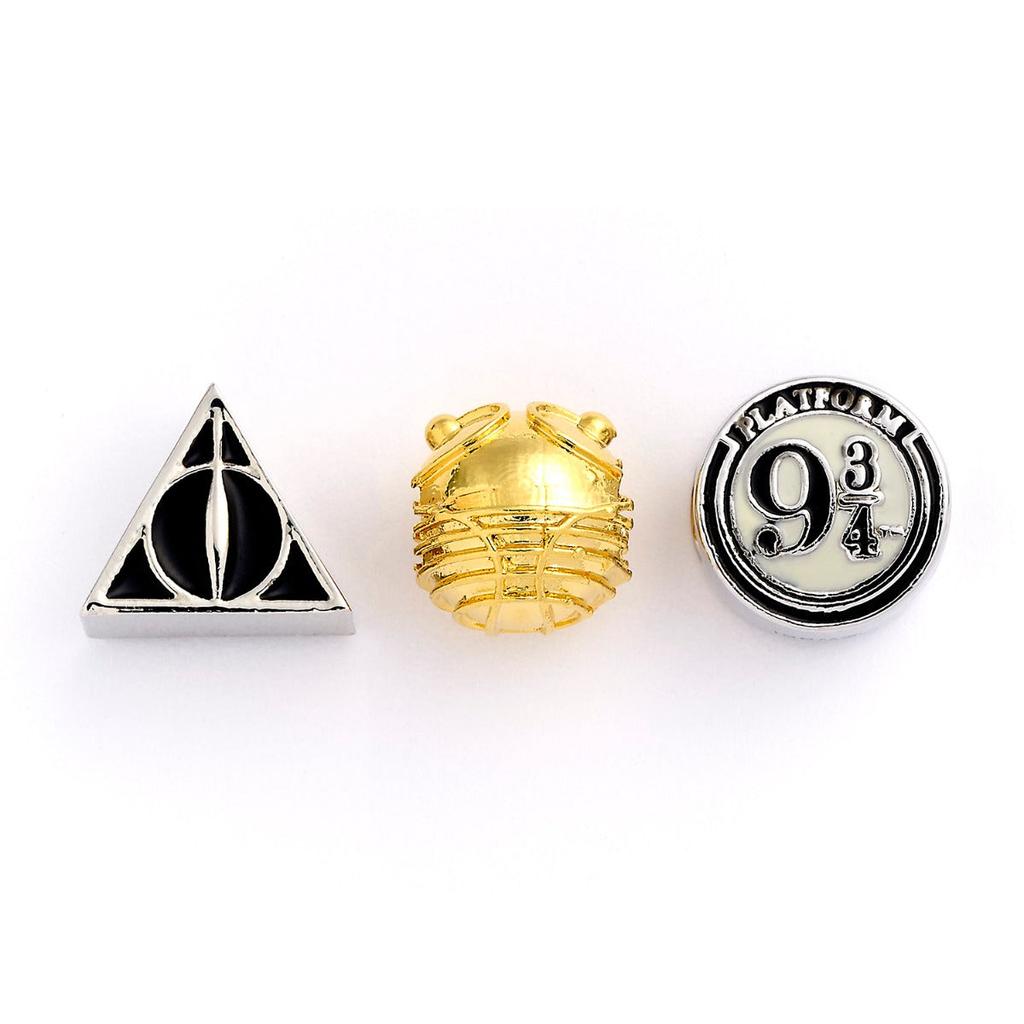 HARRY POTTER Conjunto de 3 Contas Espaçadoras Relíquias da Morte, Pomo de Ouro, Plataforma 9 3/4