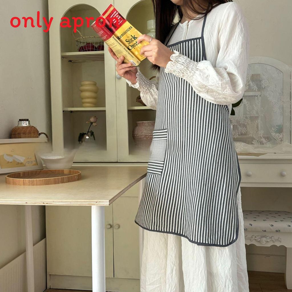 Cotton Towel Apron With Striped Pattern For Caf Cooking And Art Studio Use